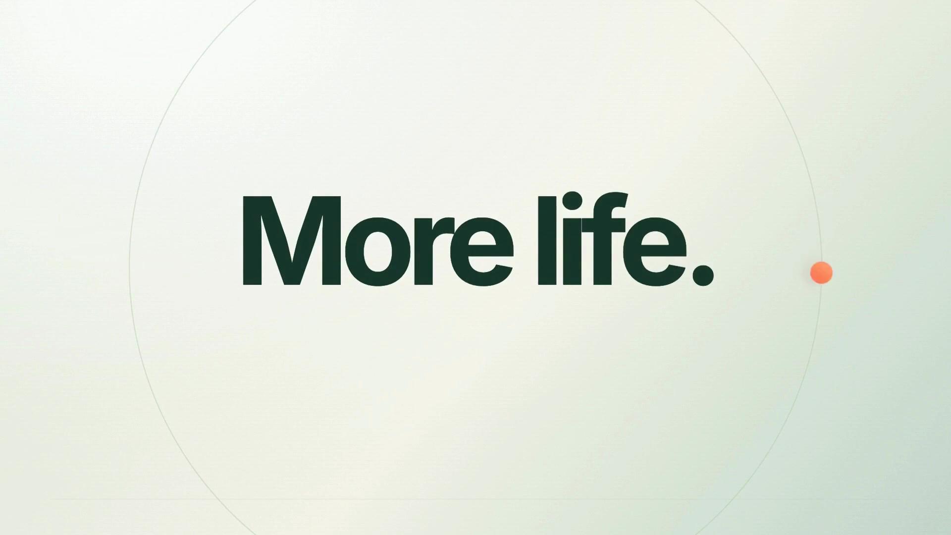 Expressive More life typography with colorful motion graphics